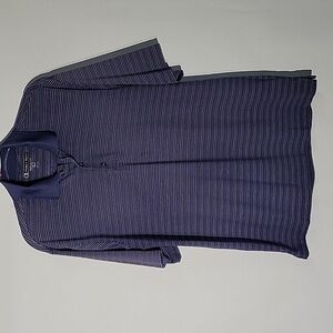 Pebble Beach Men's Golf Polo, Blue Striped Shirt, Size Large